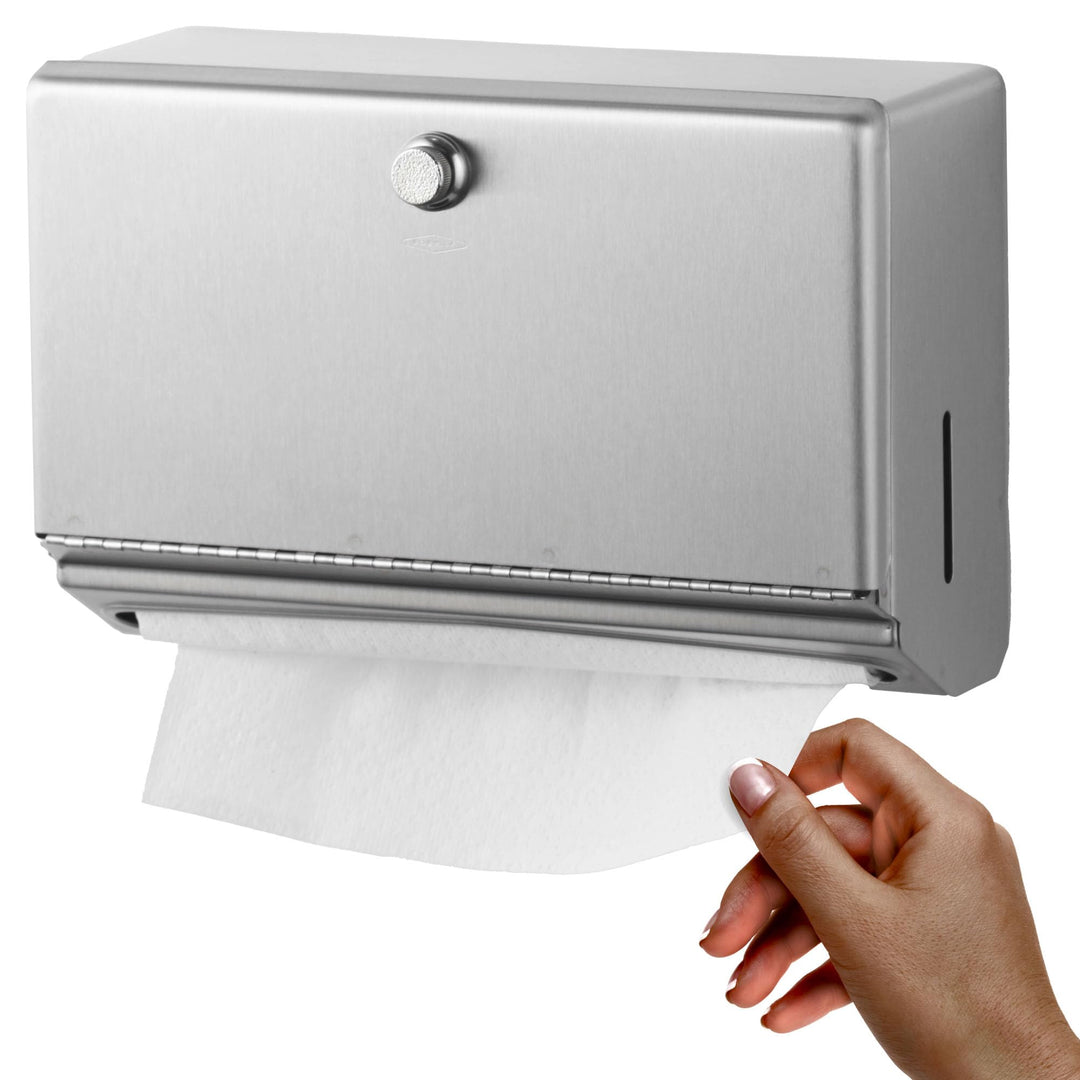 Bobrick B-2621 Papierhandtuchspender, 8,9 cm – 9,5 cm tief, Edelstahl, Classic Serie