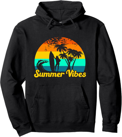 Damen Surfen Hawaii Strand Retro Summer Vibes Hawaiian Pullover Hoodie