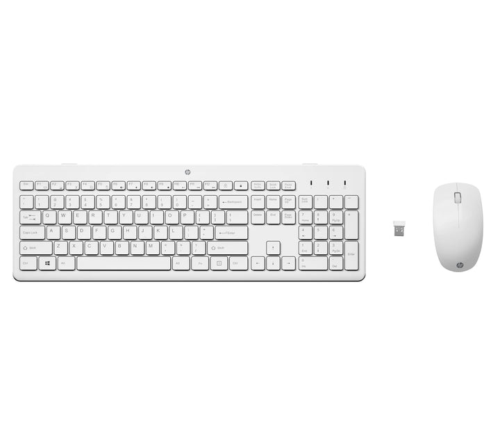 HP 230 Maus und Tastatur, kabellose Maus und Tastatur, USB Dongle, bis zu 16 Monate Akkulaufzeit, QW