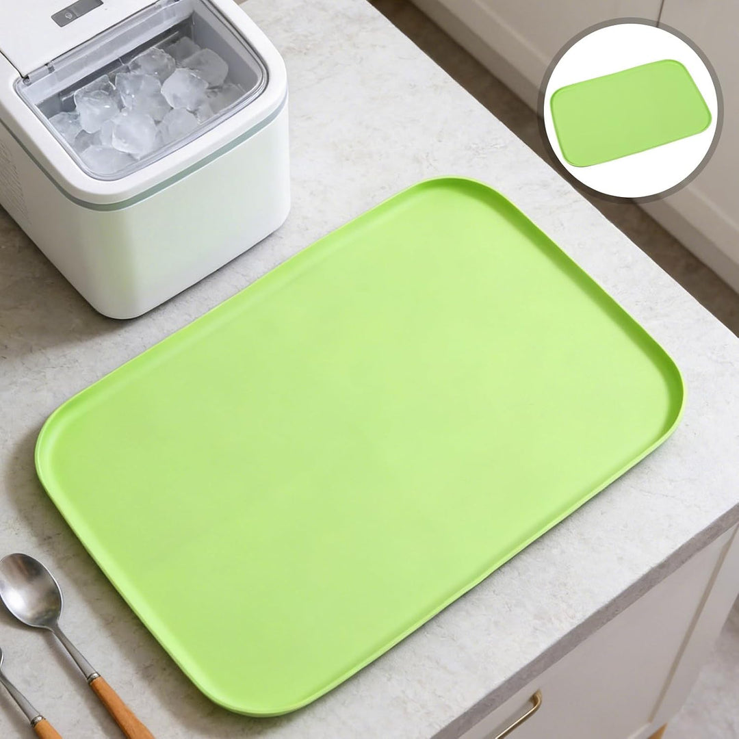 Angoily Eisbereiter Silikon Drip Tray für Arbeitsplatte, Grün