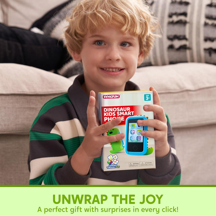 SYNCFUN Kinder Handy Smartphone,Kinder Kamera Spielzeug mit Dual-Kamera,Spiel,Musik Player 8GB Karte