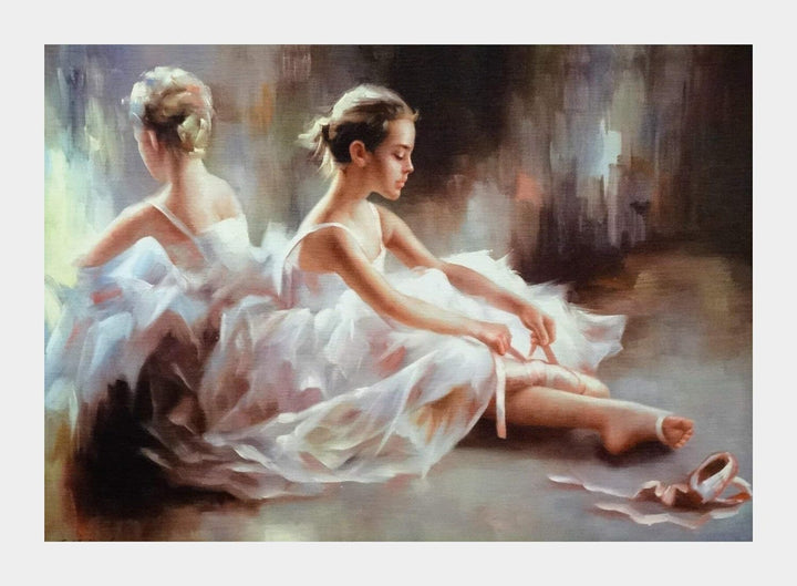Lnxp BILD FOTO 90X70 CM BALLERINA BALLETT Künstler: J. Mallet TÄNZER BILDERRAHMEN BILD BILDER MIT RA