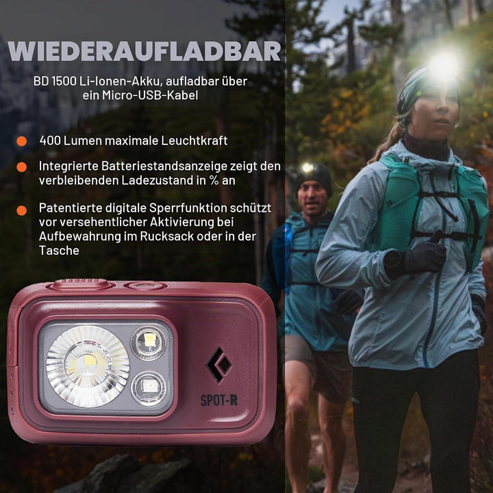 Black Diamond Spot 400-R Stirnlampe Kopflampe Black Einheitsgrösse, Black Einheitsgrösse