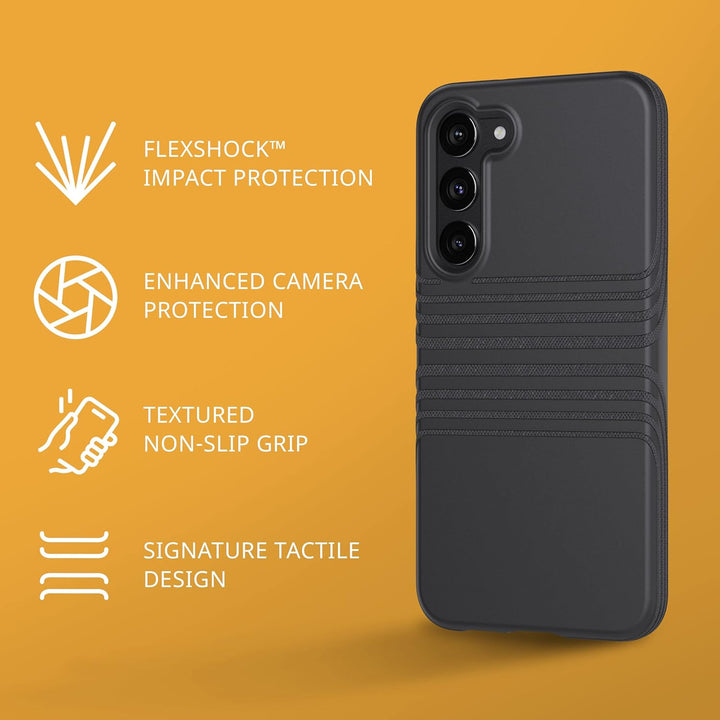 tech21 Evo Tactile Schutzhülle für Samsung Galaxy S23 Plus, 4,8 m Fallschutz, Schwarz Galaxy S23+ Sc