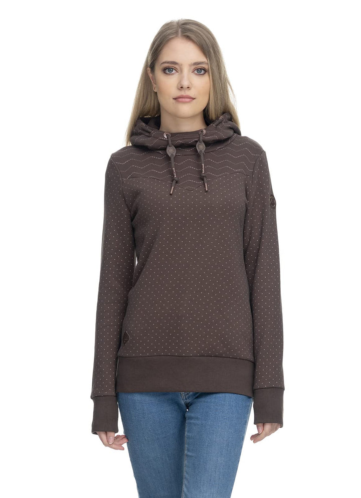 Ragwear NUGGIE Sweat Damen Frauen Kapuzenpulli,Kapuzenpullover,Hoodie,Pullover mit Kapuze S Dark Cho