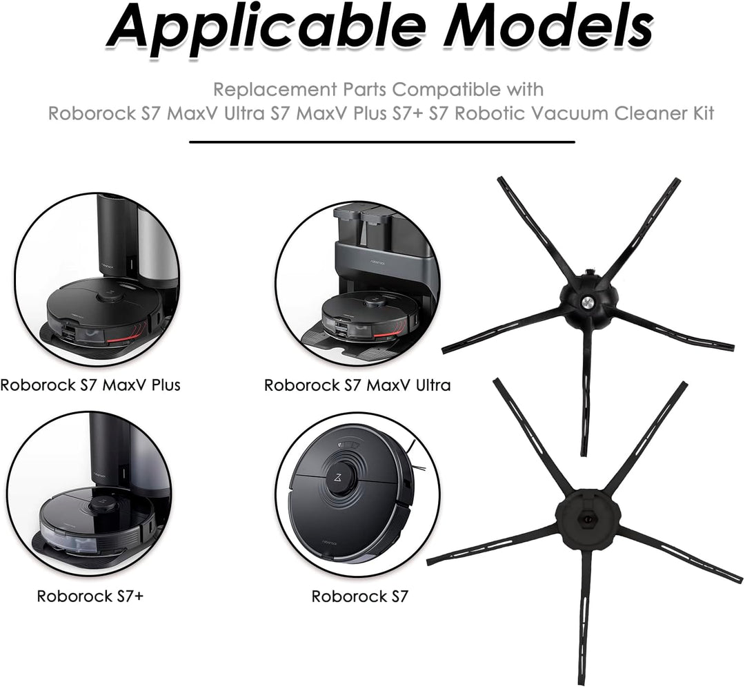 (10 Stück) Seitenbürsten Ersatzteile für Roborock S7 Serie S7 S7+ S7 MAXV Ultra Q7 Max Q7 Max+ S8 Pr