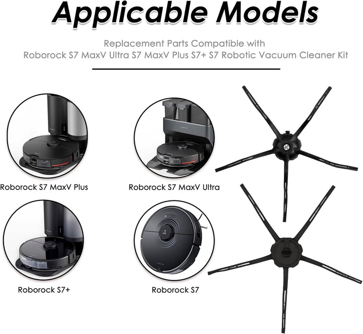(10 Stück) Seitenbürsten Ersatzteile für Roborock S7 Serie S7 S7+ S7 MAXV Ultra Q7 Max Q7 Max+ S8 Pr