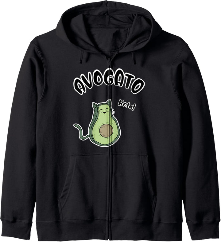 Avogato Vegan Süsse Avocado Katze Hola Kapuzenjacke