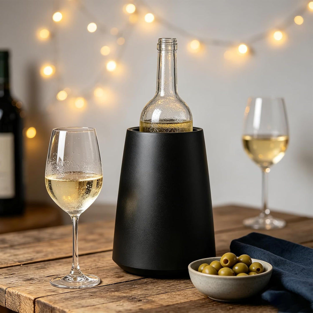 Doppelwandiger Weinkühler aus Edelstahl, Sektkühler, Flaschenkühler für Wein, Sekt, Champagner, isol
