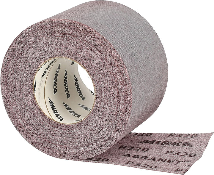Mirka Abranet Netz-Schleifrolle 115 mm x 25 m Klett / Korn P320 / 1 Rolle / zum Schleifen von Holz,