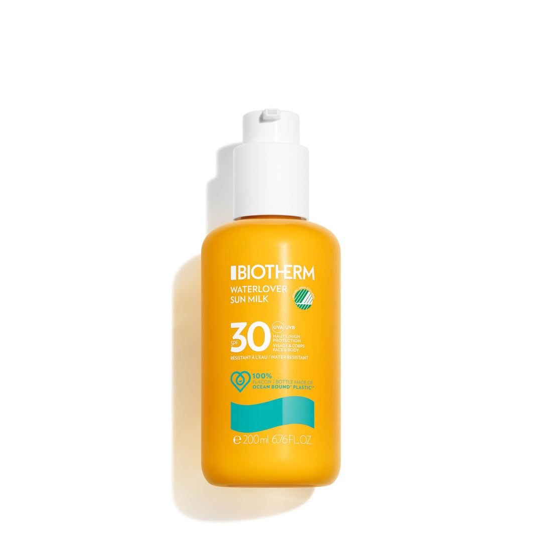 Biotherm Waterlover Sonnenmilch LSF 30, feuchtigkeitsspendende Sonnenschutzmilch für umfassenden Sch