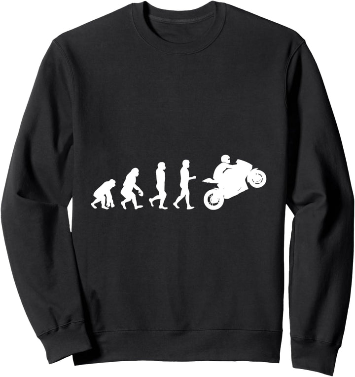 Motorradfahrer Evolution Biker Rennfahrer Motorrad Fahrer Sweatshirt