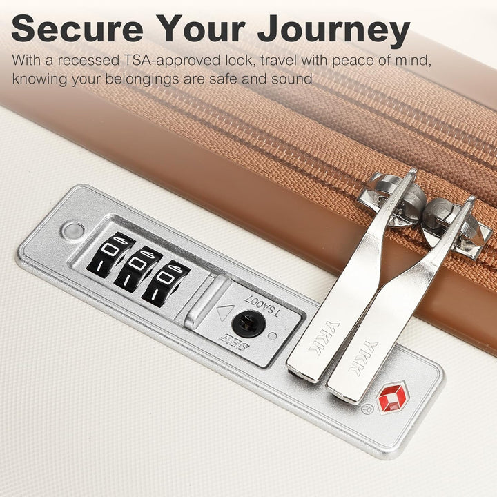 KONO Koffer Trolley Kofferset 3 Teilig Reisekoffer von ABS+PC Hartschalenkoffer mit 4 Rollen TSA Sch