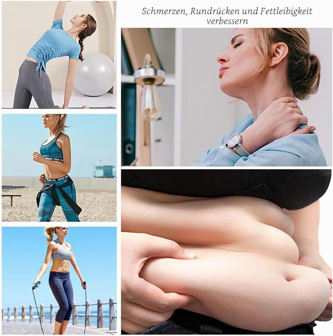 Expander Fitness mit Rückentrainer und Fitnessbänder, Bauchtrainer, Sportgeräte Zuhause, 6 Tubes Gum