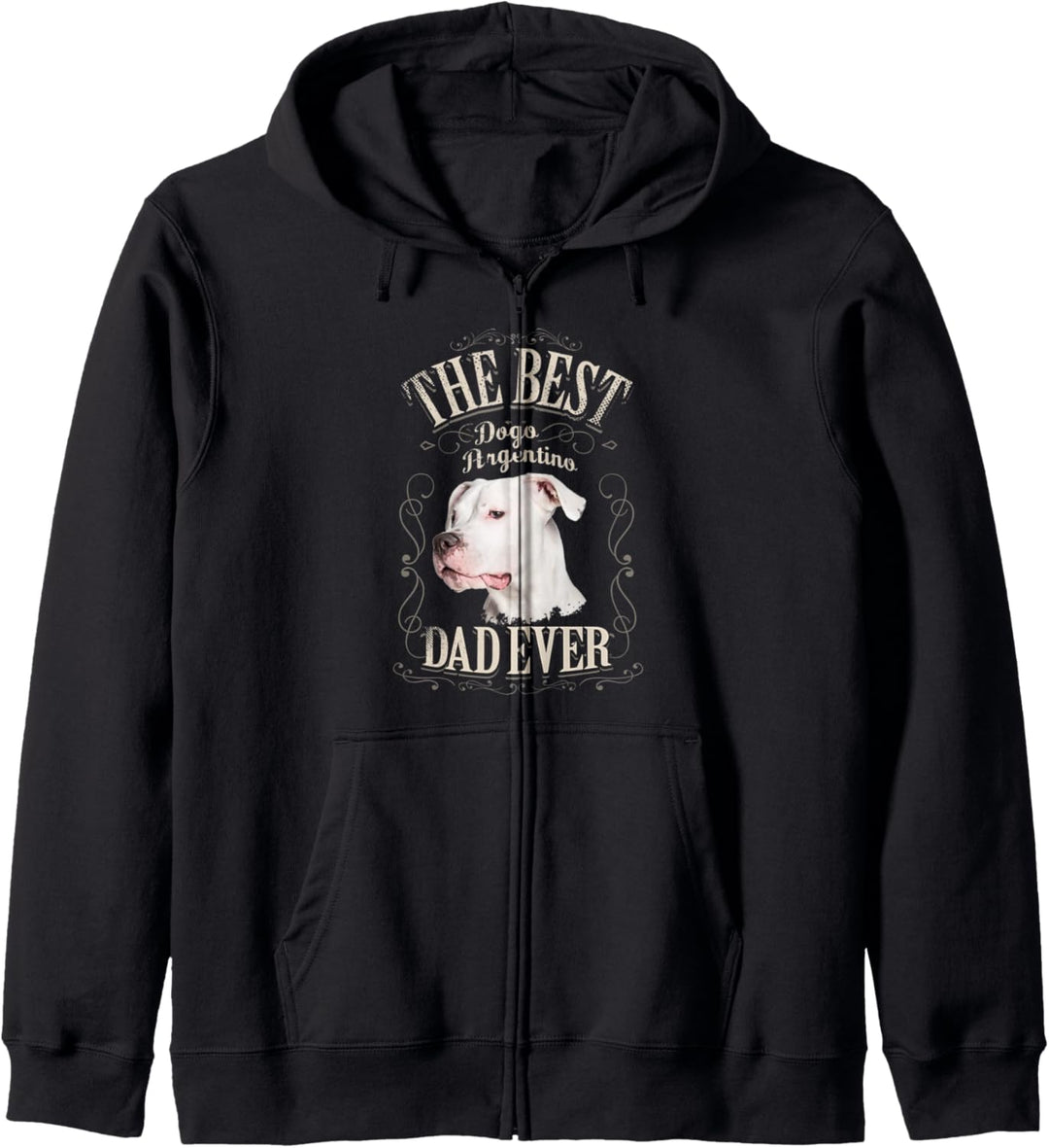 Best Dogo Dad Ever Dogo Argentino Vintage Geschenke Mann Kapuzenjacke