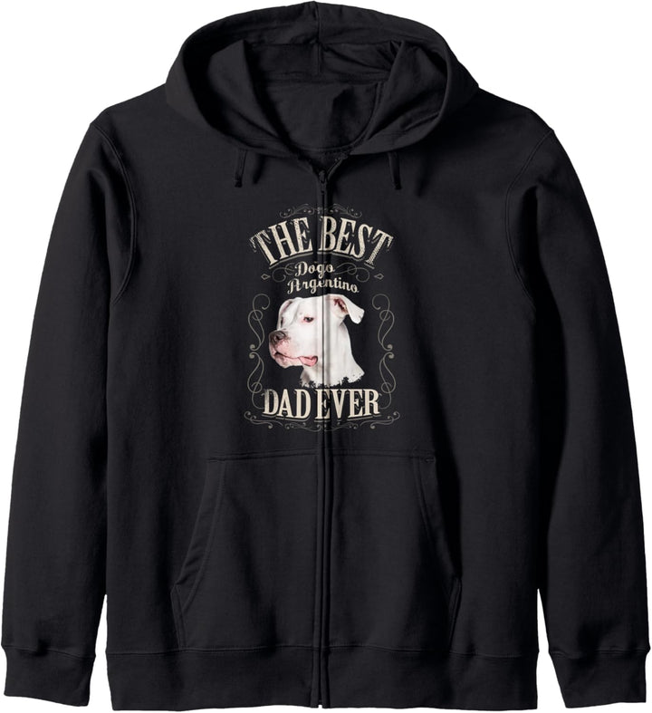 Best Dogo Dad Ever Dogo Argentino Vintage Geschenke Mann Kapuzenjacke