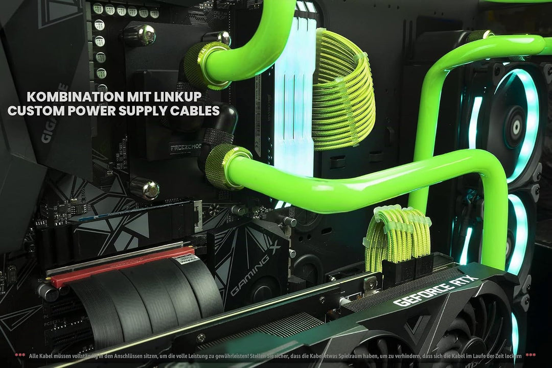 LINKUP - Ultra PCIe 4.0 X16 Riser-Kabel [RTX4090 RX6950XT x570 B550 Z690 Getestet] Geschirmte Vertik