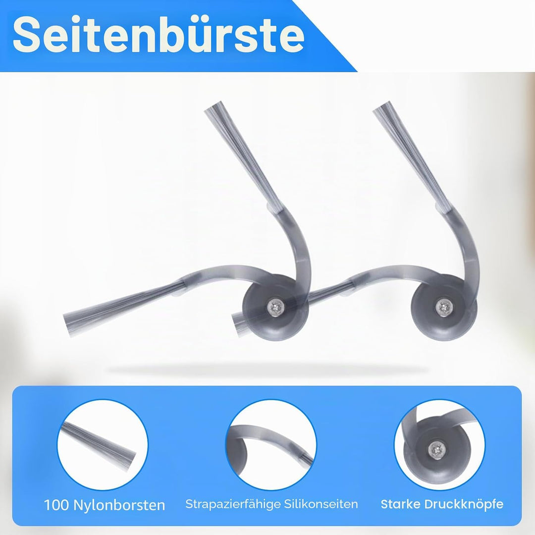Zubehörset für Roborock Q10 S5 / Q10 S5+ Roboterstaubsauger, Ersatzteile enthalten 1 Hauptbürste, 4