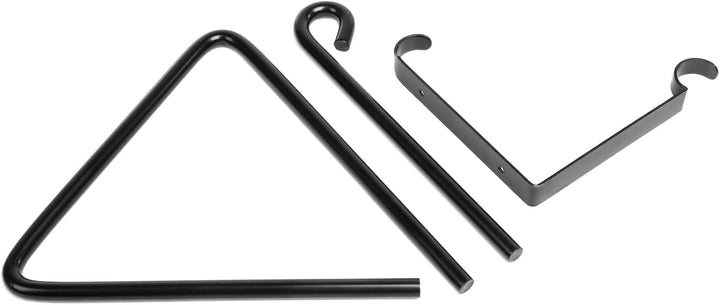 Dreieckige Abendessenglocke, robust, 22,9 cm, schwarzes Gusseisen mit Schläger, komplett mit einer d