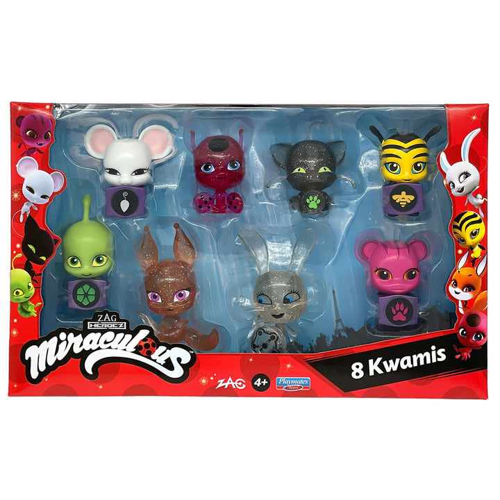 Bandai - Miraculous - Pack mit 8 Kwamis – Miraculous Mini-Figuren Sammlung - Spiel Miraculous Schatu