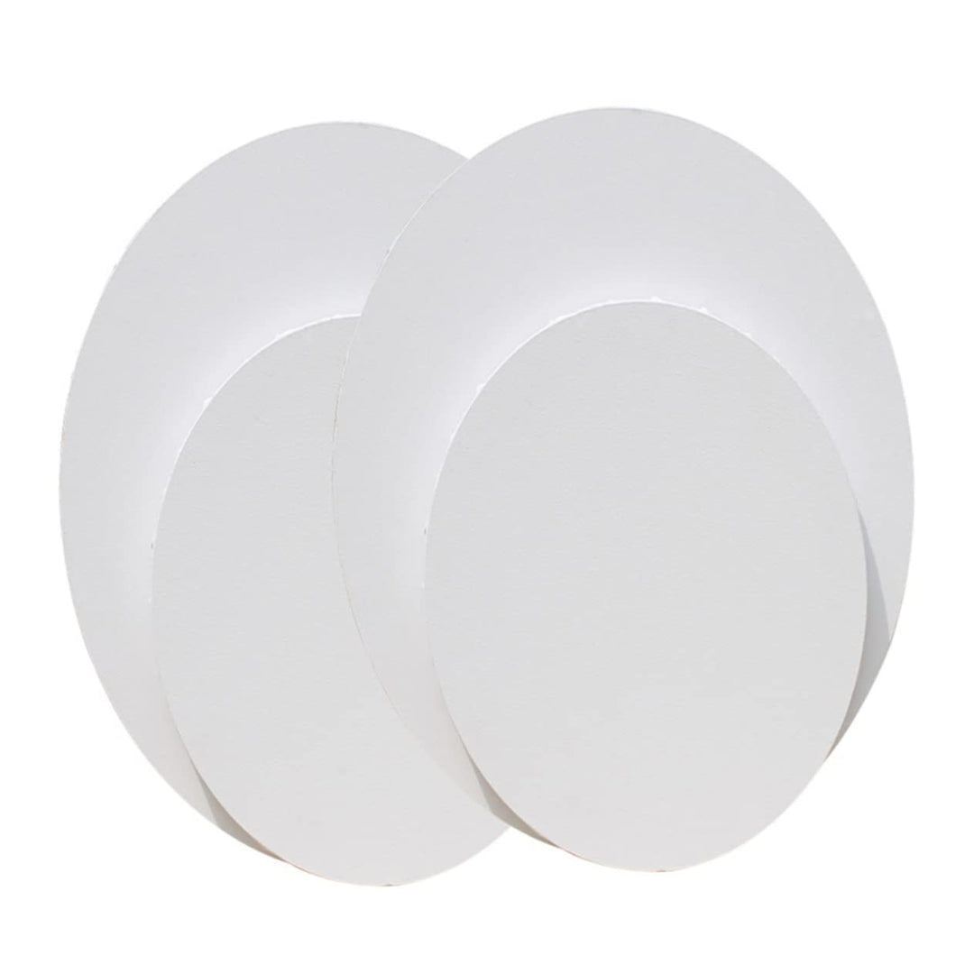 Operitacx 5 Stück Ovale Zeichenbretter aus Baumwolle 20x25cm Weiss Künstlerpapier für Öl- Acryl und