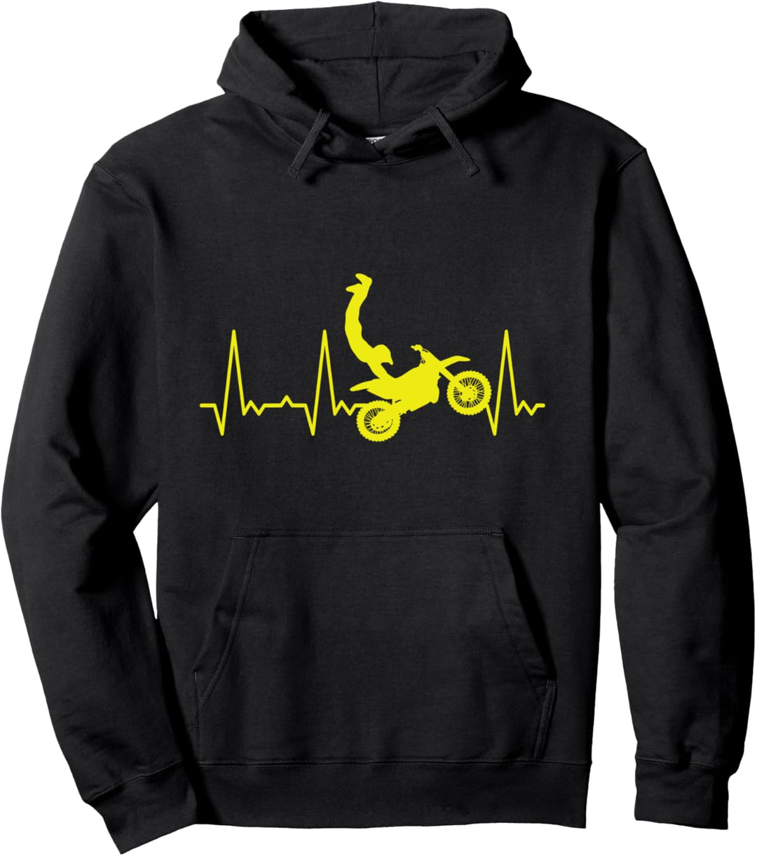 Herzschlag Motocross Pullover Hoodie