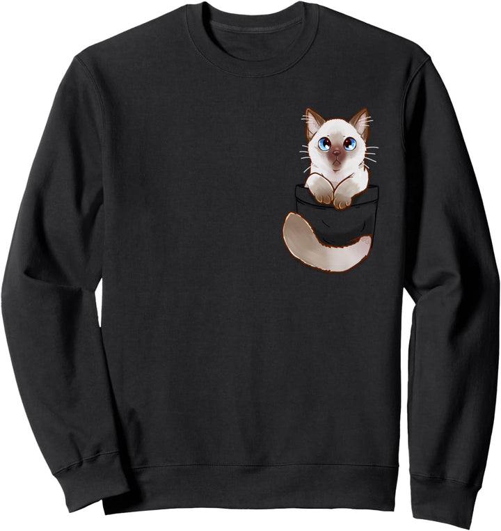 Pocket niedlich Ragdoll Kitten Kitty Katze Sweatshirt