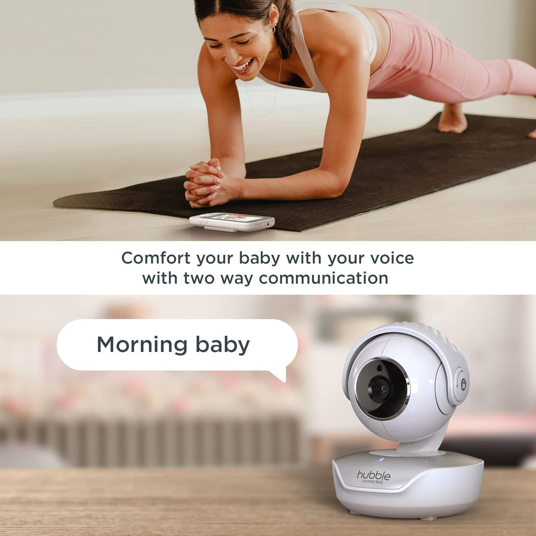 Hubble View Select 4,3" Babyphone mit Kamera, Fernschwenk-Neige-Zoom-Funktion, 2-Wege-Kommunikation,
