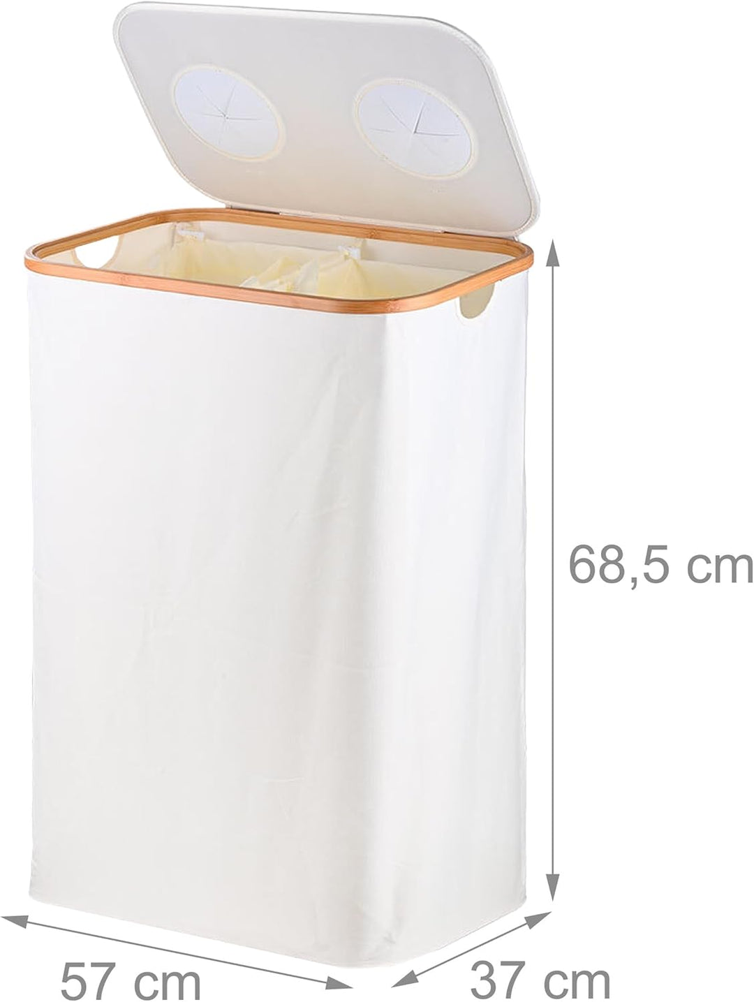 Relaxdays Pfandflaschen Sammelbehälter, 140 L, bis 60 Flaschen, 2 Innenbeutel, Flaschensammler für G