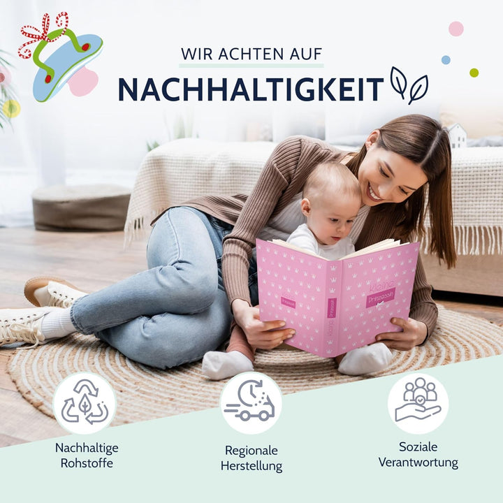 goldbuch 15087 Babyalbum Kleine Prinzessin, 30 x 31 cm, Baby Fotoalbum mit 58 weissen Blankoseiten &