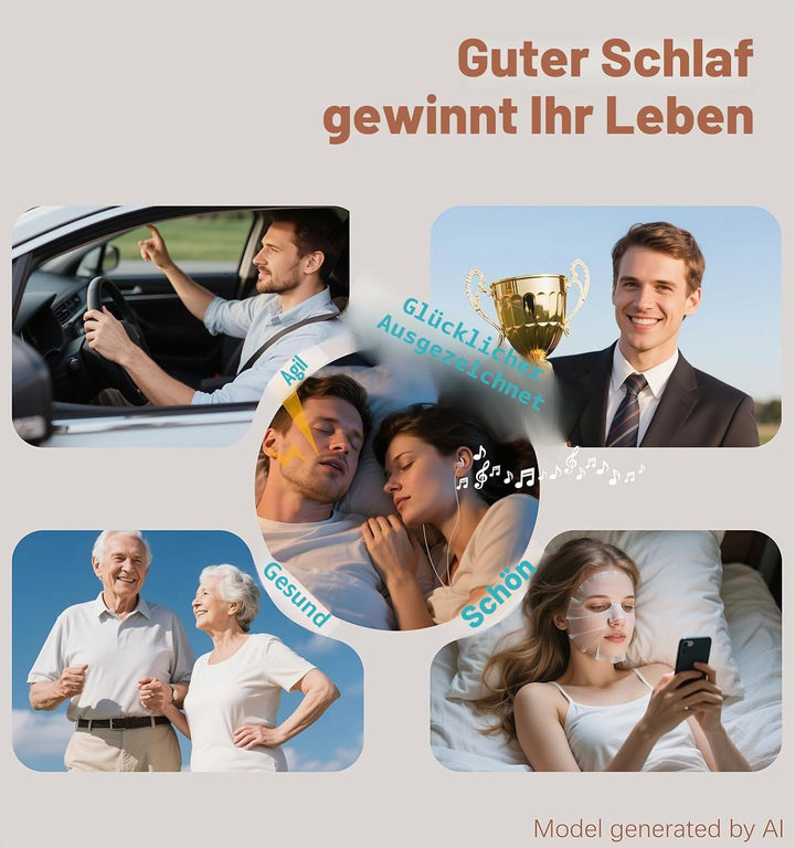 Hmusic Schlaf Ohrhörer, 30dB Geräuschisolierung, 2g leicht USB C Kopfhörer, flach/dünn Komfortable S