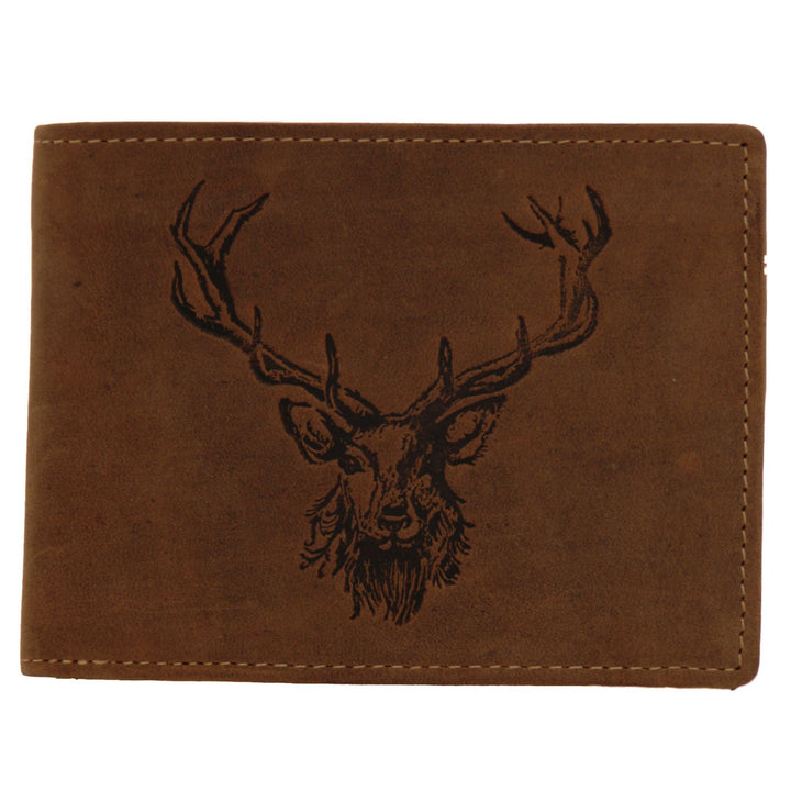 Greenburry VINTAGE 1705-RS Leder Portemonnaie mit Hirsch ROYAL STAG Geldbörse Braun - by ModaStore d