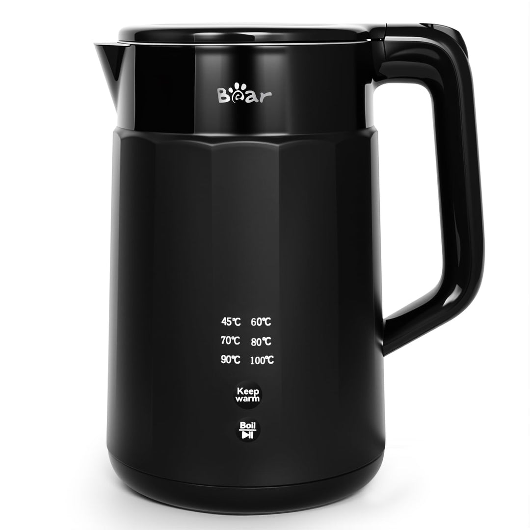 Bear Electric Kettle 1800W-2200W 1.7L 45°C ~ 100°C Kettle with 6 Temperature Controls, Automatic Shu