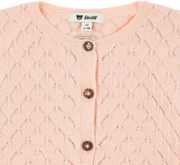 Steiff Baby - Mädchen Strickjacke Strickjacke (1er Pack) 86 Peach Melba, 86 Peach Melba
