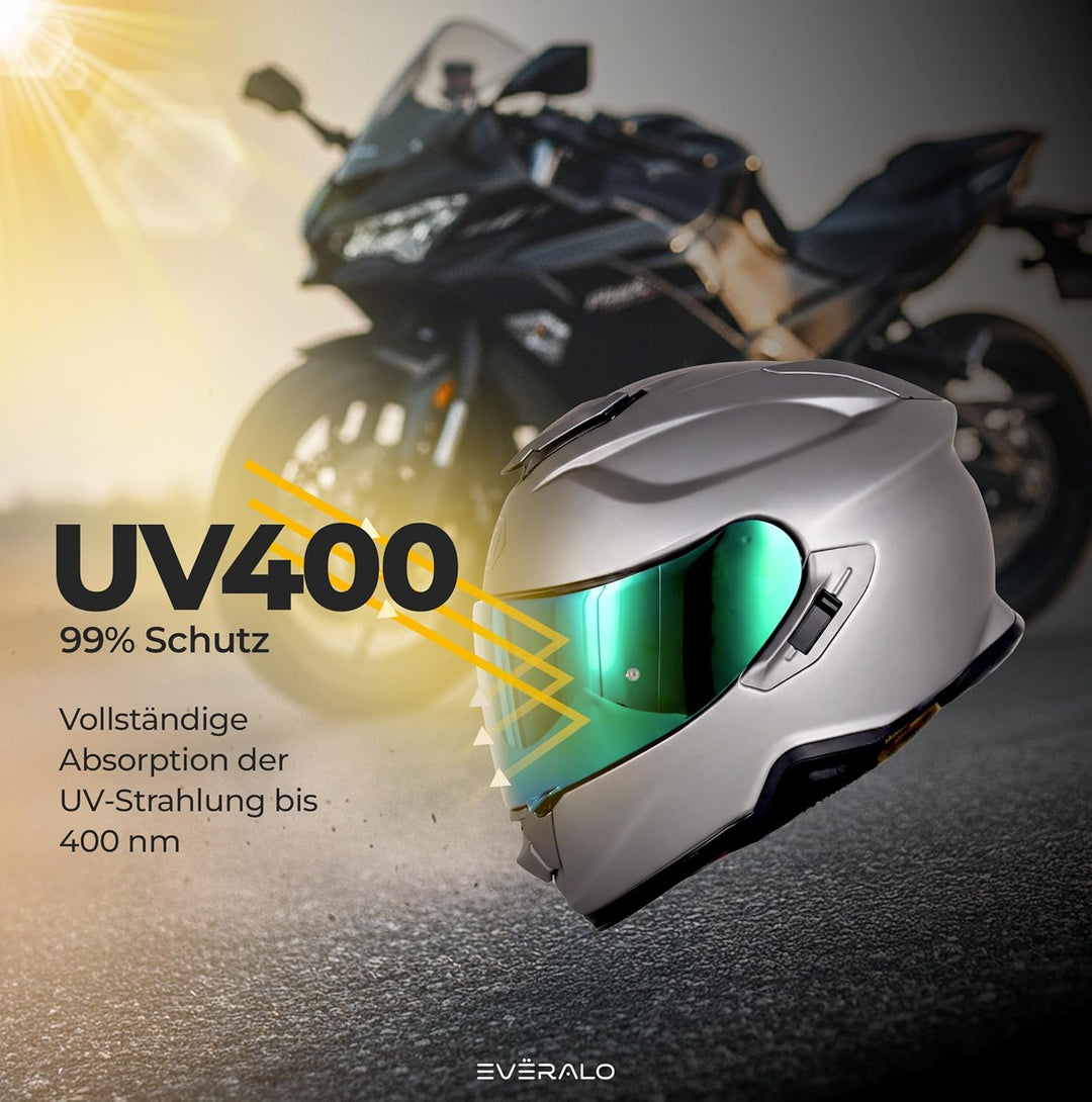 kompatibel mit Visier Shoei Gt Air - Gt Air 2 - Neotec - Opticson - Cns 1 (Grun Chrom), Grun Chrom