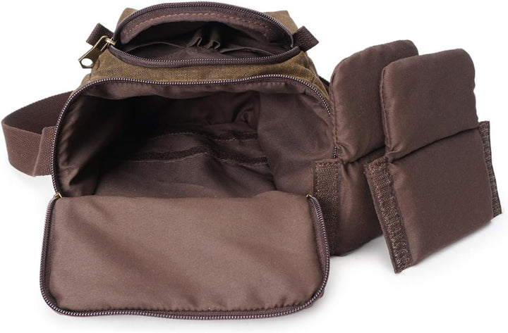Neuleben Wasserdicht Klein Kameratasche SLR-Tasche Vintage Fototasche aus Canvas Unisex für Spiegelr