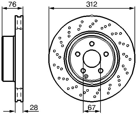 Bosch BD400 Bremsscheiben - Vorderachse - eine Bremsscheibe