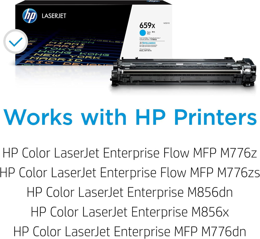 HP 659X High Yield Cyan Original LaserJet Toner Cartridge Normal One size Cyan, Normal One size Cyan