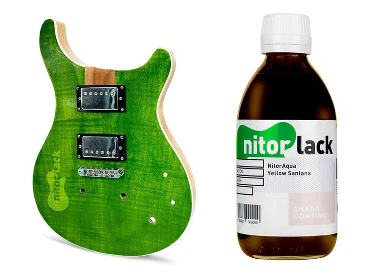 Gitarren Beize/Woodstain Eriza Green auf Wasserbasis 250 ml Flasche