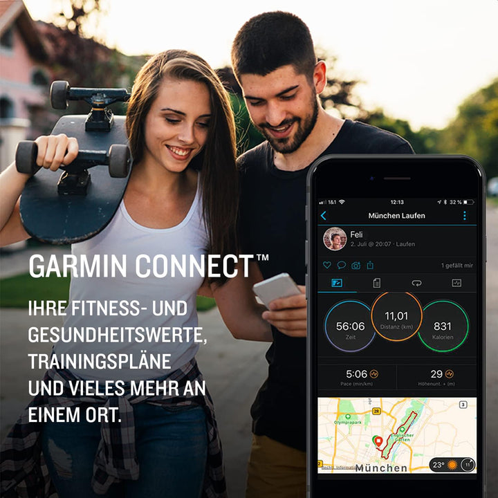 Garmin Instinct 2S Solar – schlanke GPS-Smartwatch mit bis zu 51 Tagen Akkulaufzeit, über 40 Sport-A