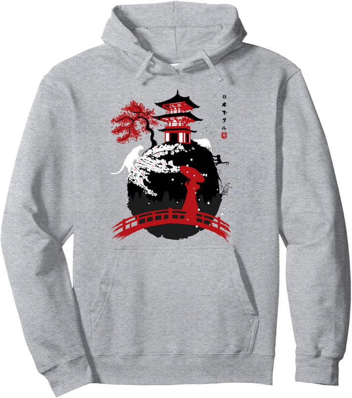 Japan Tempel Geisha Pullover Hoodie