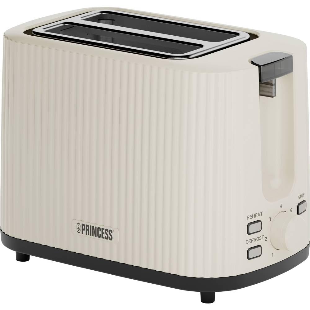 Princess Toaster Wave, 2-Scheiben-Toaster, 7 Bräunungsstufen, herausnehmbare Krümelschublade, Auto-Z