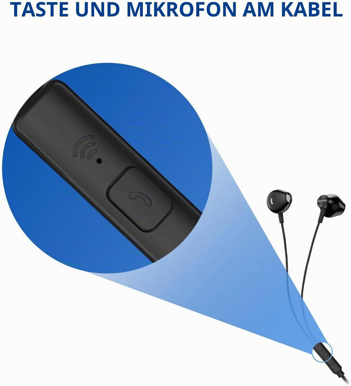 Philips Taue101Bk/00 In-Ear-Kopfhörer Schwarz, Schwarz