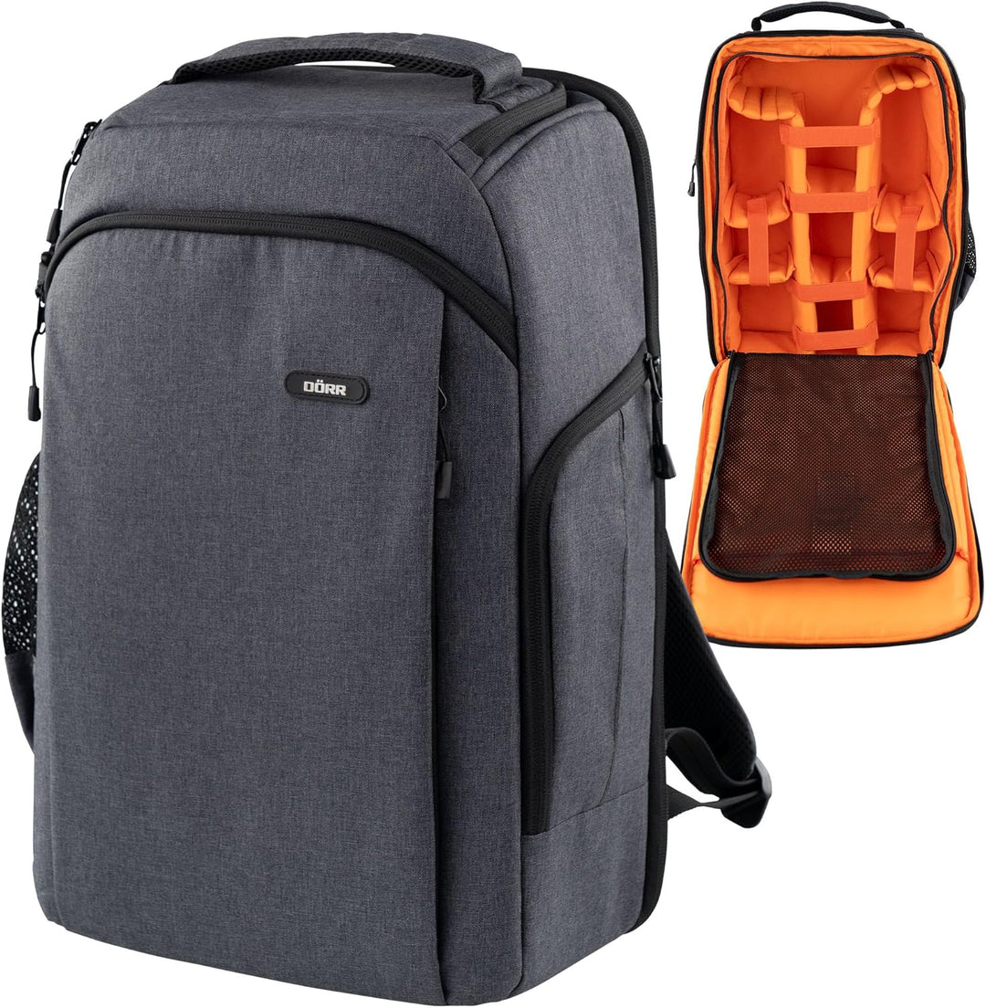 DÖRR Fotorucksack Prag Pro 20L & Prag Go 16L, Wasserdicht, Kamera-Rucksack, 16 Zoll Laptopfach, Spie