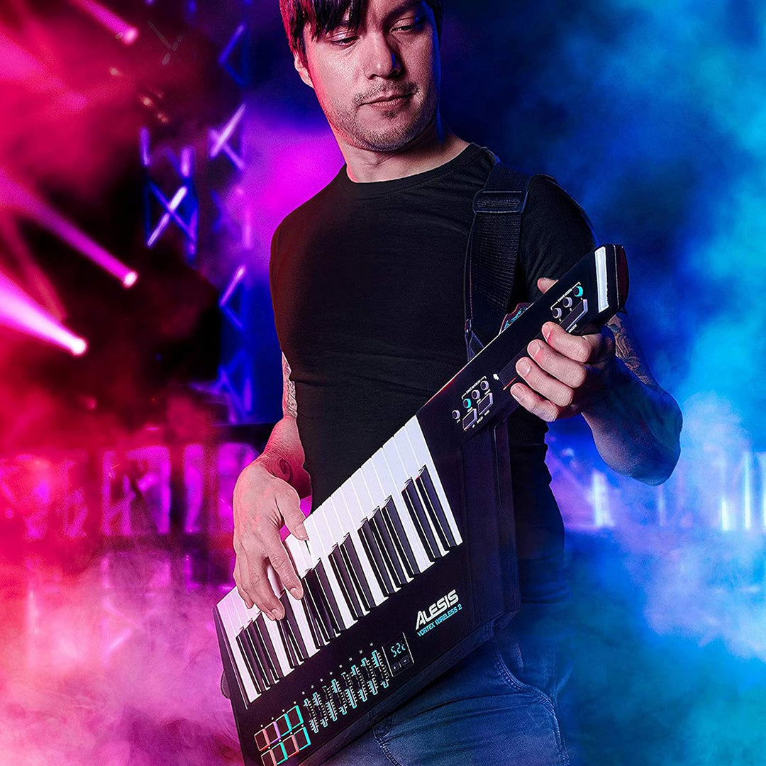 Alesis Vortex Wireless 2 | Kabelloser Hochleistungs USB / MIDI Keytar Controller sowie einem profess