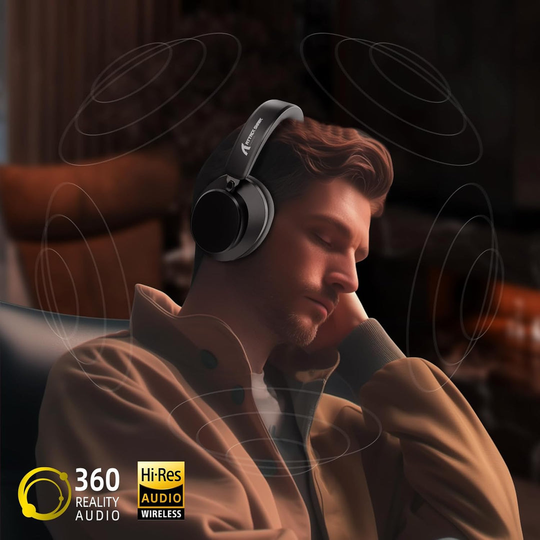 ATTACK SHARK G500 Kabelloser Kopfhörer mit Active Noise Cancelling, Over Ear Bluetooth Headset mit I
