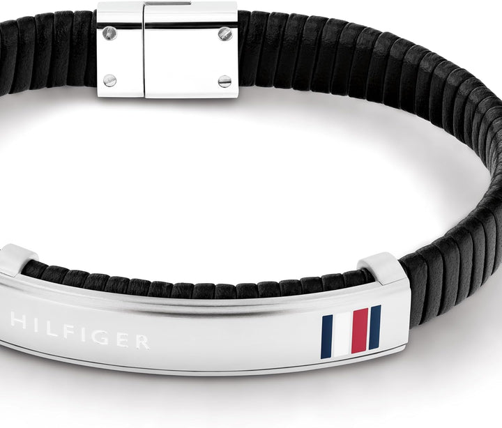 Tommy Hilfiger Jewelry Armband für Herren aus Leder Schwarz - 2790349