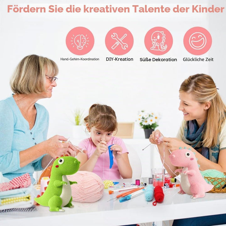 CEWROM Häkelset für Anfänger, Häkel-Starter-Kits, Anfänger für Erwachsene und Kinder, Amigurumi häke