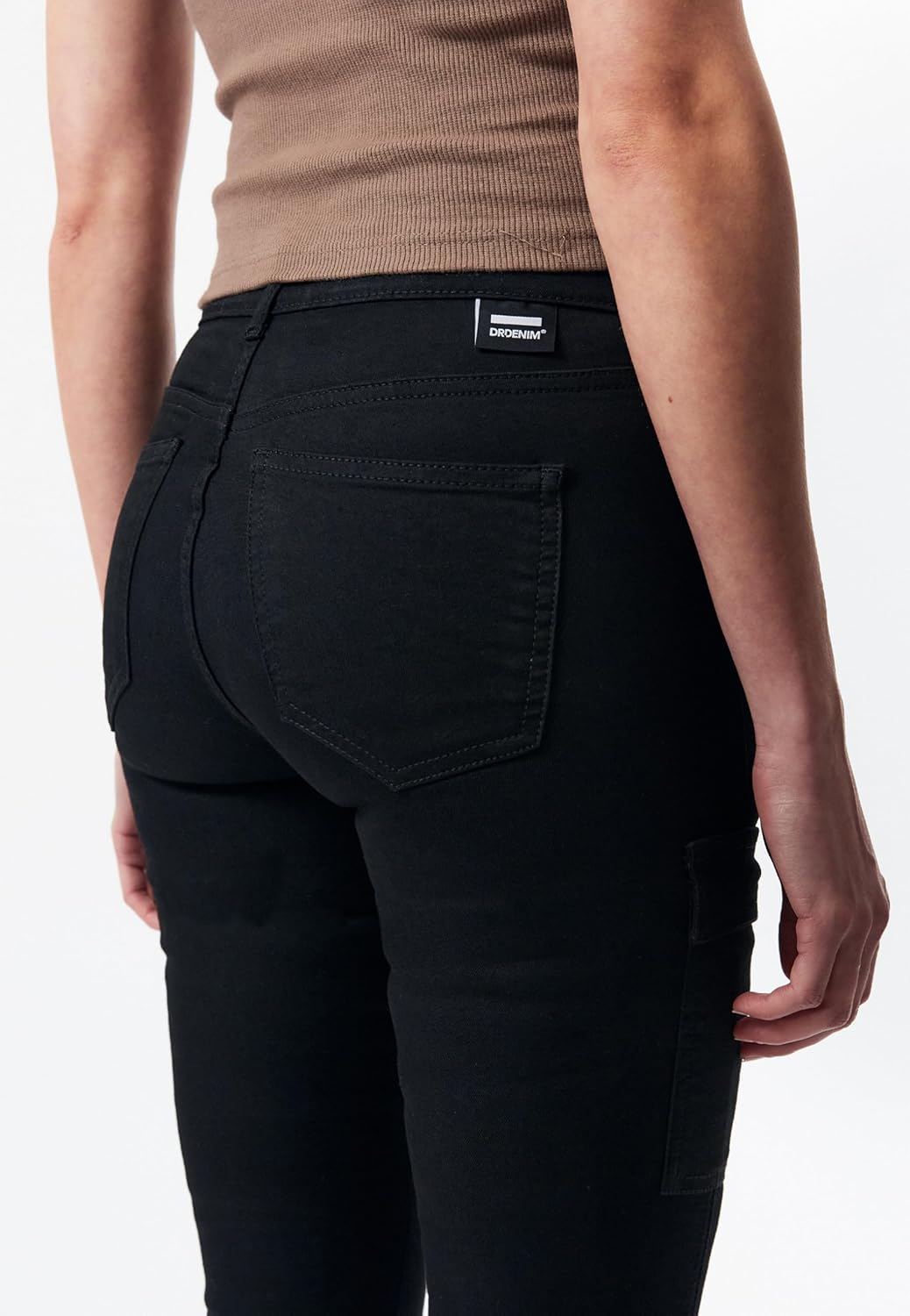 Dr. Denim Jeans Lexy Cargo S / 32L Schwarz, S / 32L Schwarz