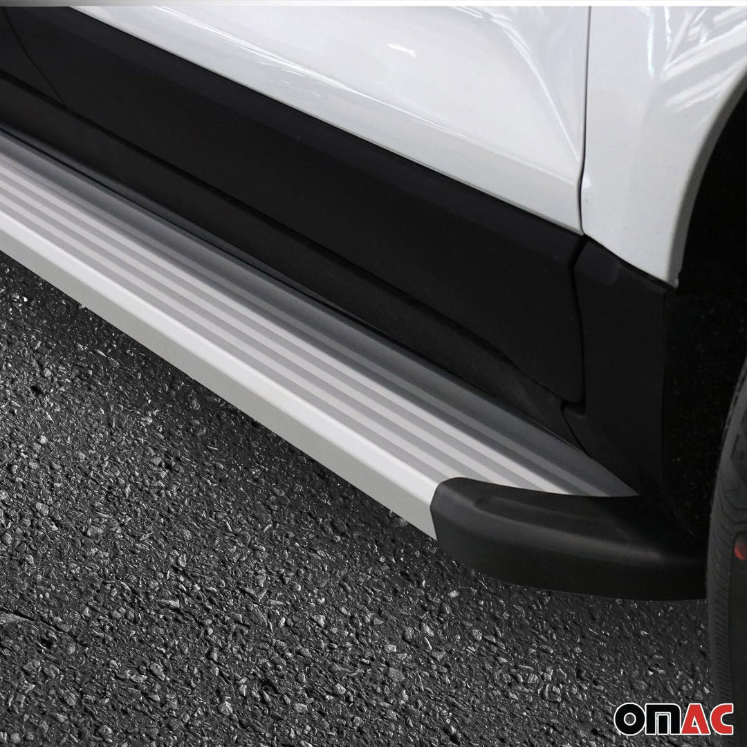 OMAC Trittbretter Seitenschweller Seitenschürze Kompatibel mit Kia Sportage III 2010-2015 - 2X Alumi